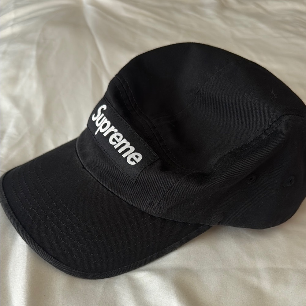 Supreme Washed Chino Twill Camp Cap (FW22) Black